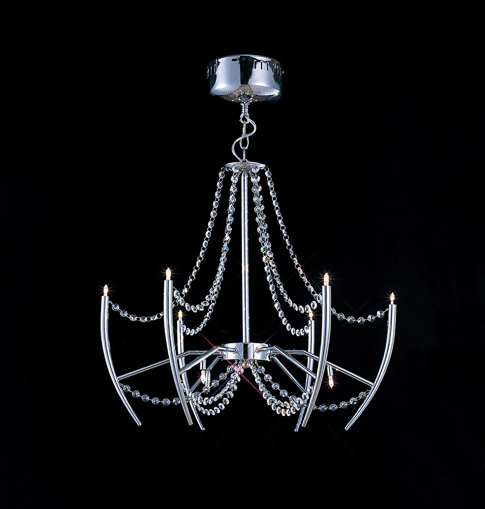 IL50309  Zest Crystal Chandelier 9 Light